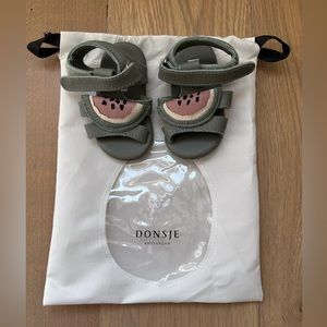 Donsje Amsterdam soft bottom leather sandals- size 6-12 Months